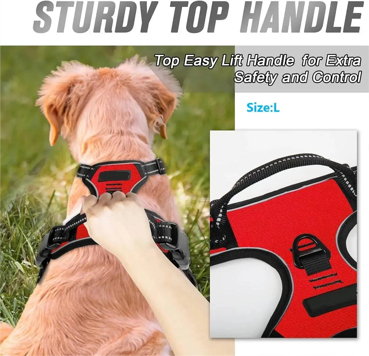 Dog Harness Vest & Leash Set — No-Pull Adjustable Leather-Look for Small & Medium Dogs
