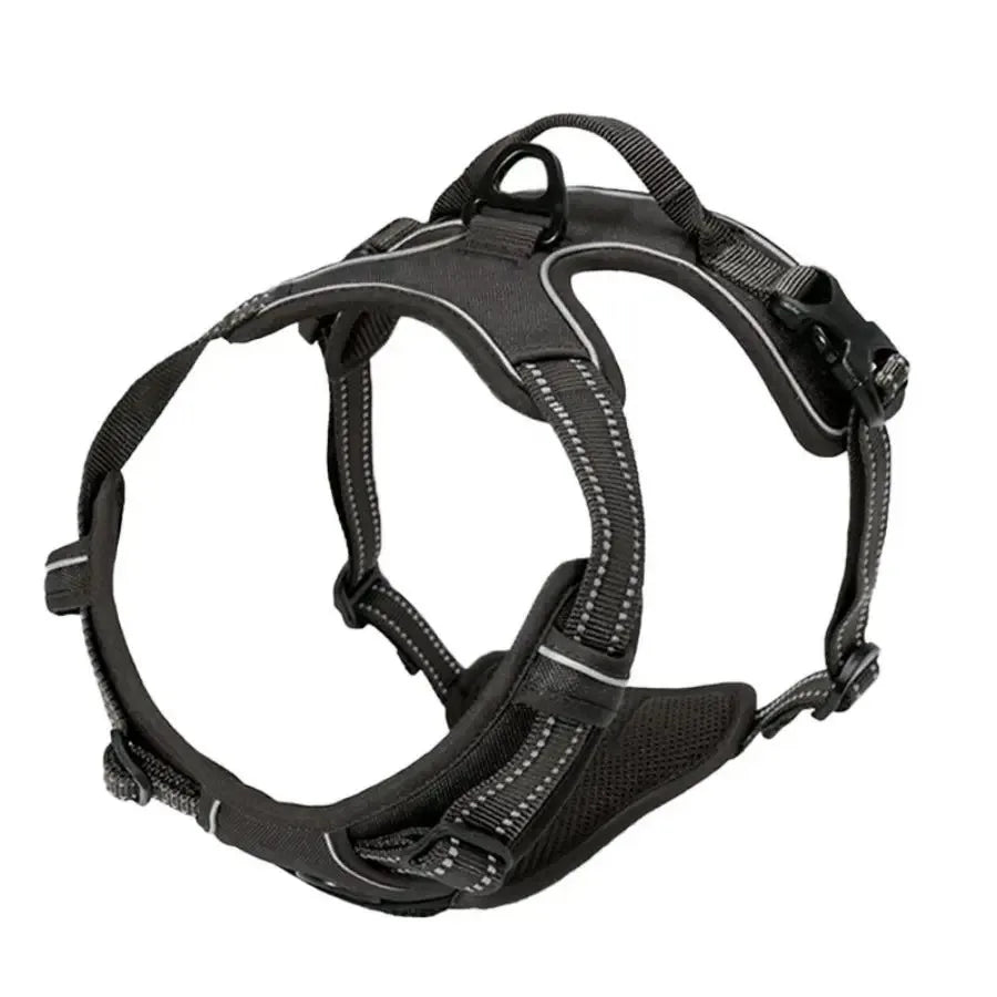 Dog Harness Vest & Leash Set — No-Pull Adjustable Leather-Look for Small & Medium Dogs