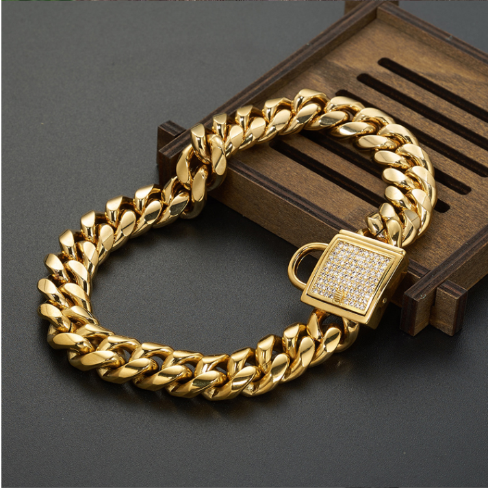 Pet Dog Collar with Stainless Steel Titanium Chain