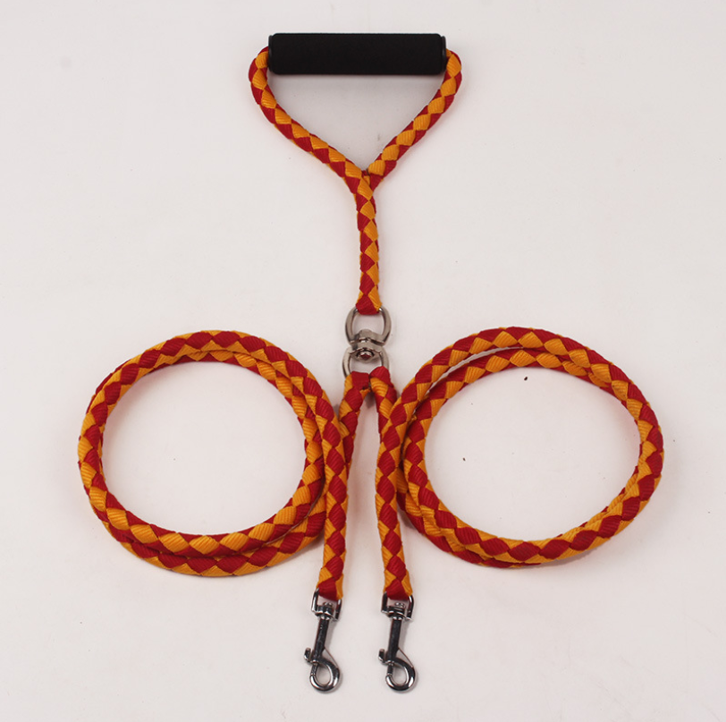 Hand-Knitted Double-Ended Braided Dog Leash