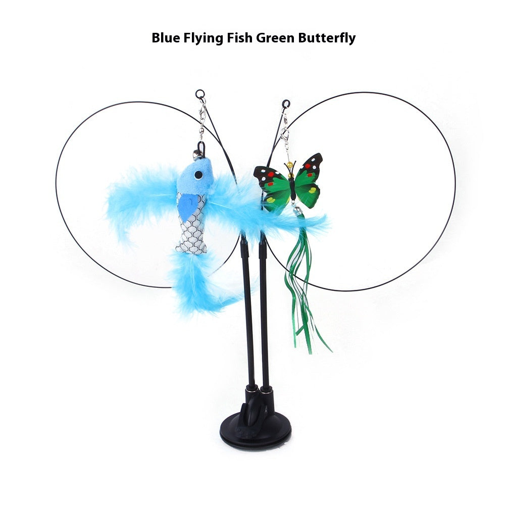 Cat Sucker Teaser Toy — Interactive Suction Cup Play Set