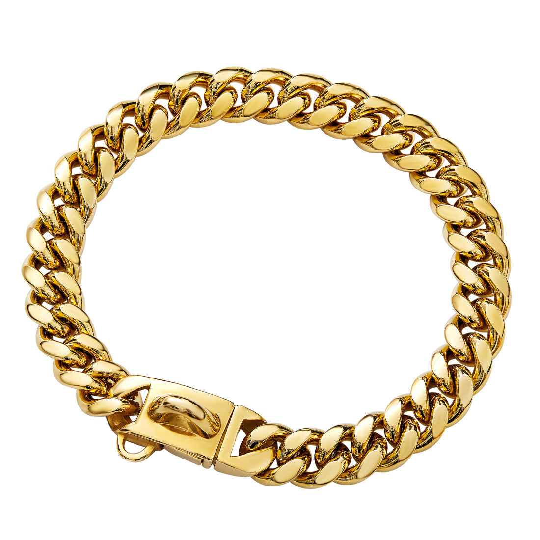 14mm Cuban Chain Dog Collar with Lock Buckle