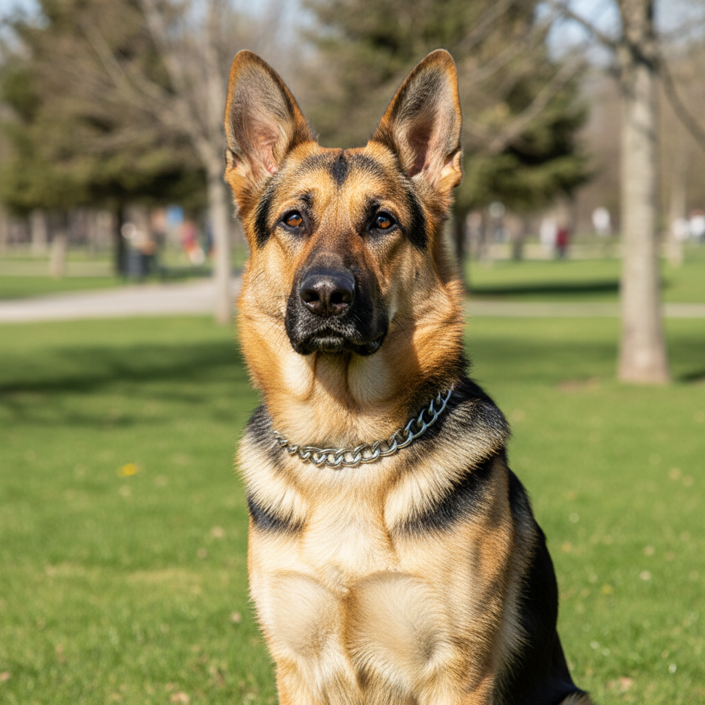 Stainless Steel Dog Collar Lifestyle